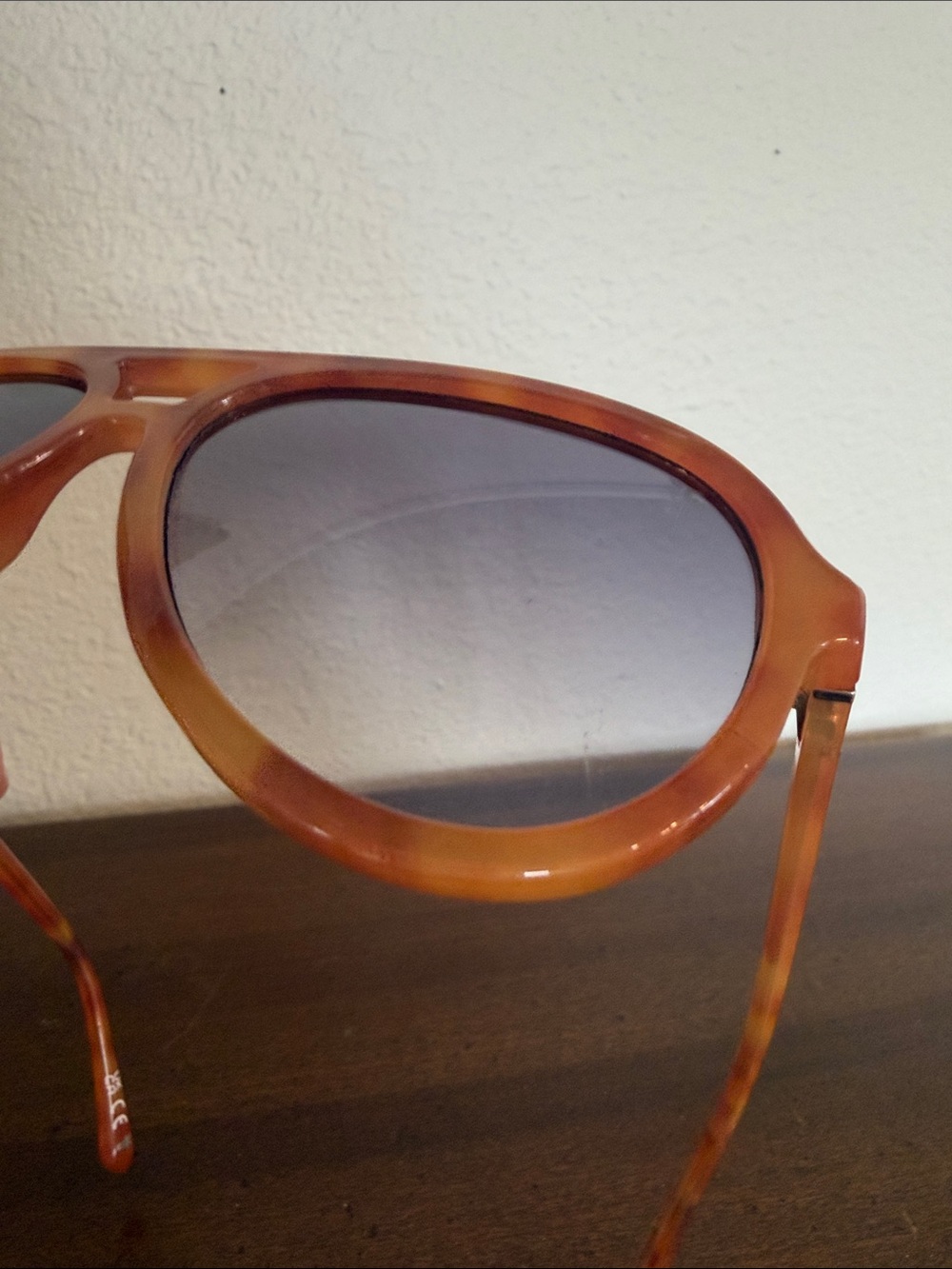Frye Tan Brown Plastic Aviator Sunglasses - Picture 6 of 9